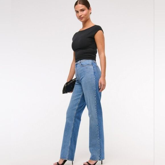 Abercrombie & Fitch Women's Curve Love Ultra High Rise 90s Straight Jeans 28 - Picture 1 of 16